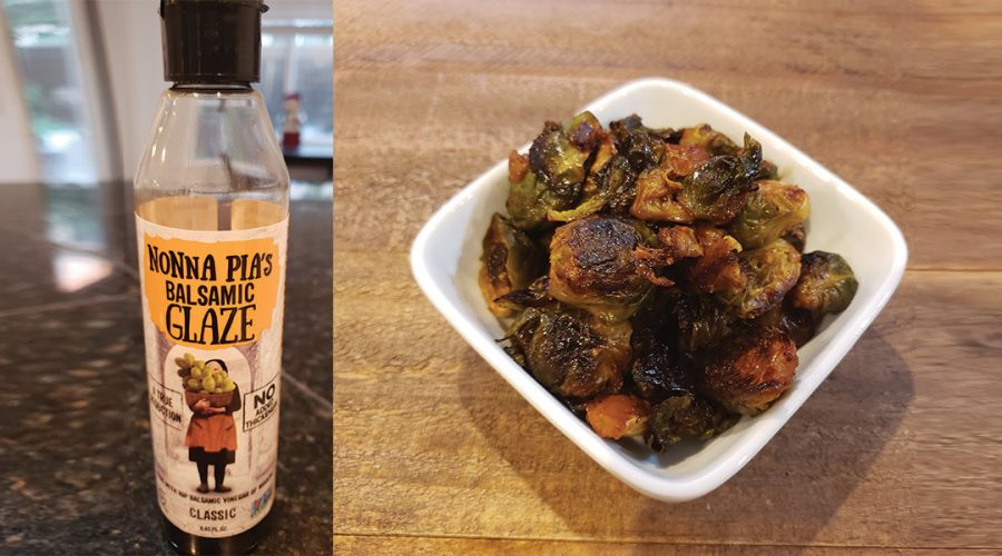 Roasted Brussels sprouts Balsamic glaze